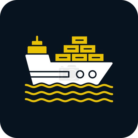 Illustration for Ship icon, vector illustration simple design - Royalty Free Image