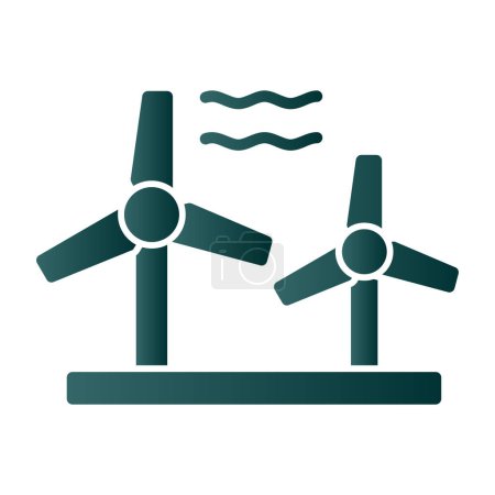 Téléchargez les illustrations : Icône des éoliennes. illustration vectorielle des éoliennes. énergie renouvelable signe - en licence libre de droit
