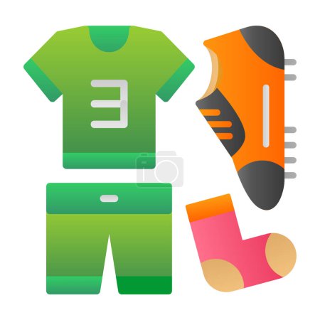Illustration for New Football uniform icon, vector illustration simple design - Royalty Free Image