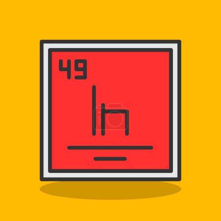 Illustration for Simple icon of Indium vector - Royalty Free Image