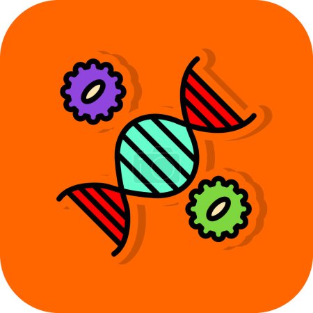 Illustration for Genetic engineering web icon, vector illustration - Royalty Free Image