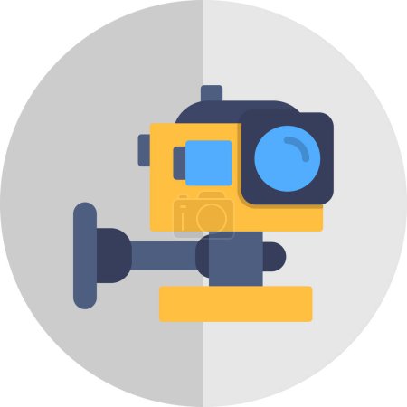 Ilustración de Icono de la cámara de acción, ilustración vectorial diseño simple - Imagen libre de derechos