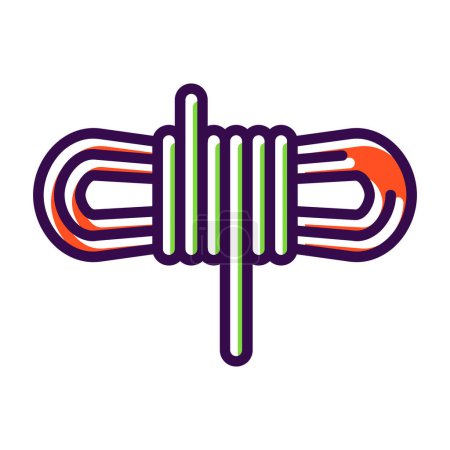 vector illustration of Rope flat icon