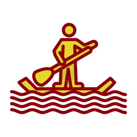 Illustration for Paddle surf lined icon simple design illustration - Royalty Free Image