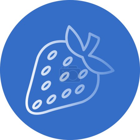 Illustration for Strawberry icon, vector illustration simple design - Royalty Free Image