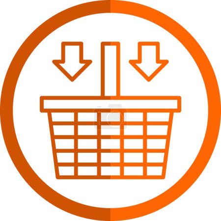 Illustration for Shopping basket icon, vector illustration - Royalty Free Image
