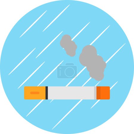 Illustration for Simple cigarette  smoking vector icon design - Royalty Free Image