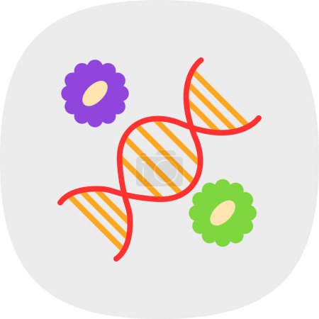 Téléchargez les illustrations : Icône web génie génétique, illustration vectorielle - en licence libre de droit