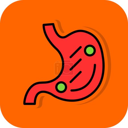 Illustration for Stomach icon vector illustration - Royalty Free Image