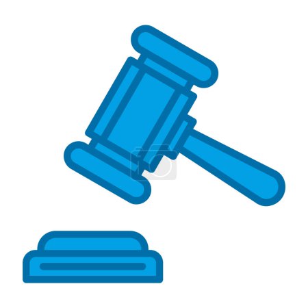 Illustration for Judge gravel. web icon simple illustration - Royalty Free Image