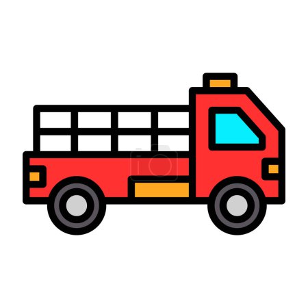 Téléchargez les illustrations : Illustration vectorielle de l'icône camionnette - en licence libre de droit