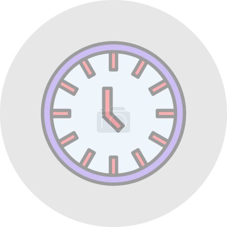Téléchargez les illustrations : Icône de l'horloge, illustration vectorielle design simple - en licence libre de droit