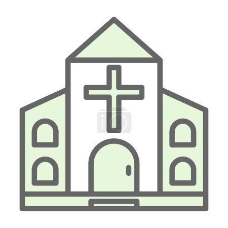 Téléchargez les illustrations : Church icon, vector illustration simple design - en licence libre de droit