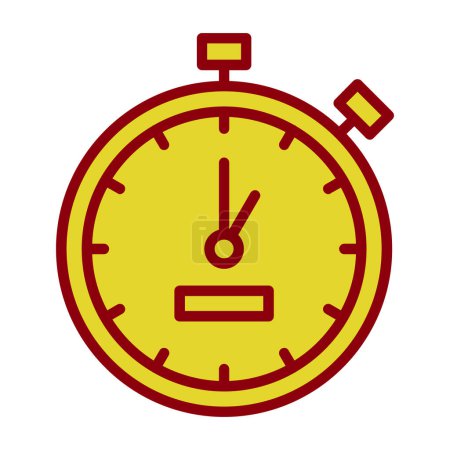Téléchargez les illustrations : Icône chronomètre illustration vectorielle - en licence libre de droit