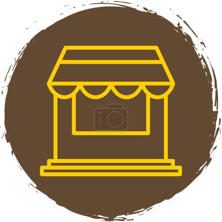 Illustration for Simple store building icon, vector illustration design - Royalty Free Image