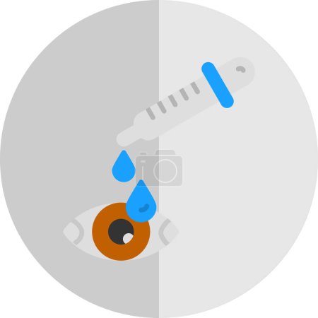 Illustration for Eye drops flat icon, vector illustration - Royalty Free Image
