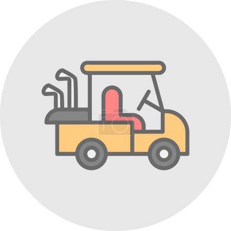 Ilustración de Vector ilustración del icono del carrito de golf - Imagen libre de derechos