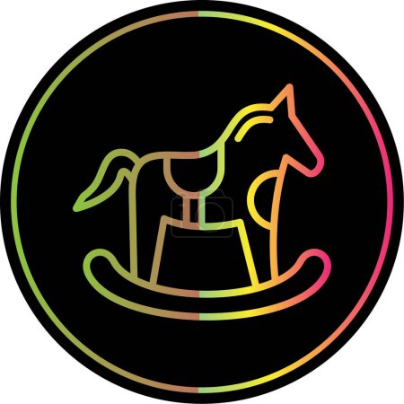 Illustration for Rocking horse toy icon, vector illustration - Royalty Free Image