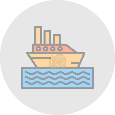 Ship icon, vector illustration simple design