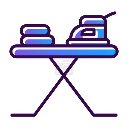 Illustration for Iron board flat icon, vector illustration simple design - Royalty Free Image