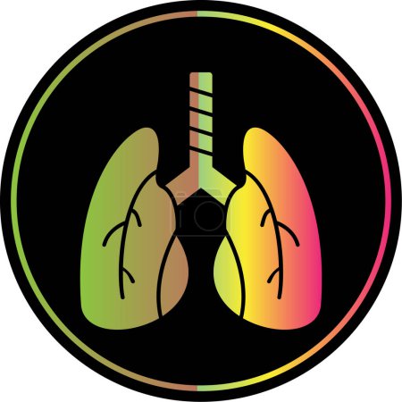 Illustration for Lungs web icon simple illustration - Royalty Free Image
