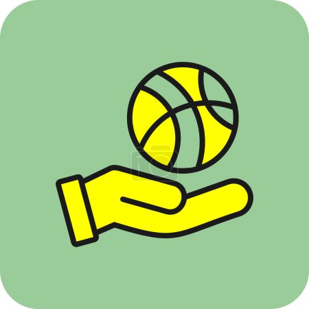 Téléchargez les illustrations : Flat basketball vector illustration graphic design. - en licence libre de droit