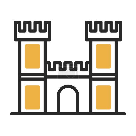 Ilustración de Icono del castillo, vector ilustración diseño simple - Imagen libre de derechos