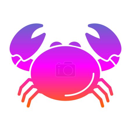 Ilustración de Icono de cangrejo vector ilustración - Imagen libre de derechos