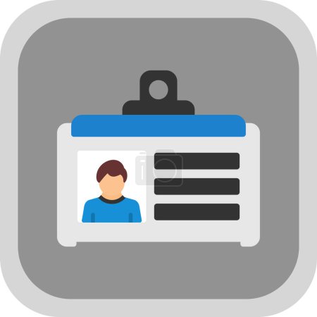Illustration for Id card web icon, vector illustration - Royalty Free Image