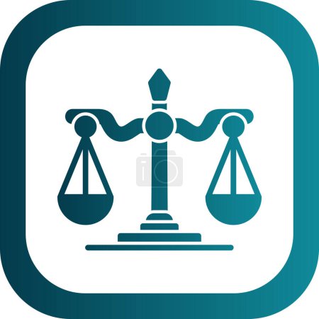 Illustration for Justice scales icon web simple illustration - Royalty Free Image