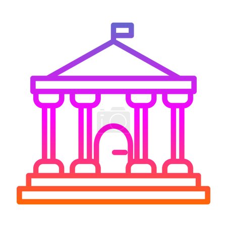 Téléchargez les illustrations : Icône du bâtiment du Parlement, illustration vectorielle design simple - en licence libre de droit