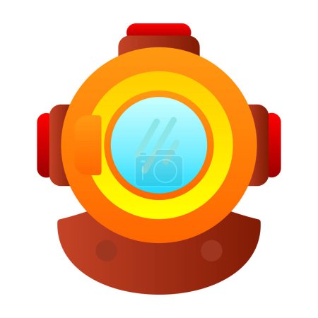 Illustration for Diving helmet icon vector illustration - Royalty Free Image