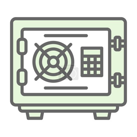 Safe box icon, vector illustration simple design