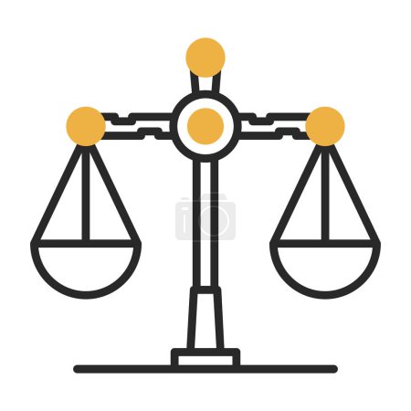 Téléchargez les illustrations : Symbole de justice illustration icône web - en licence libre de droit