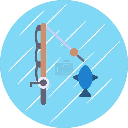 Illustration for Fishing icon vector outline illustration - Royalty Free Image