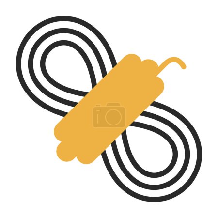 Ilustración de Ilustración vectorial del icono plano de cuerda - Imagen libre de derechos