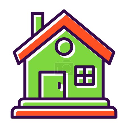 Illustration for House web icon, vector illustration - Royalty Free Image