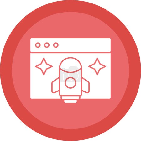 Illustration for Startup flat icon, vector illustration - Royalty Free Image