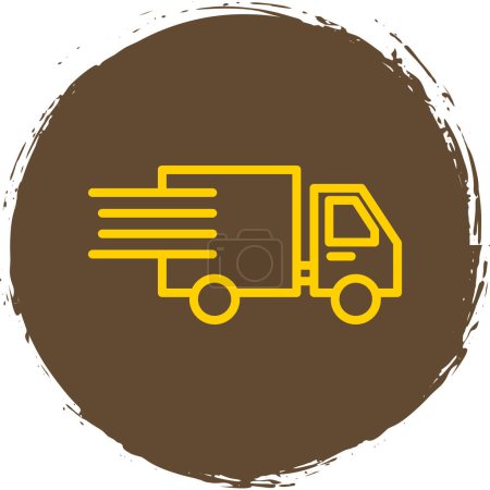 Ilustración de Icono del camión de entrega, ilustración del vector - Imagen libre de derechos
