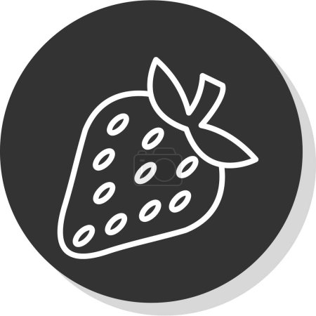 Illustration for Strawberry icon, vector illustration simple design - Royalty Free Image