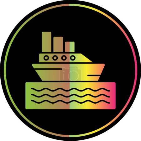 Ferryboat icon, vector illustration simple design background 