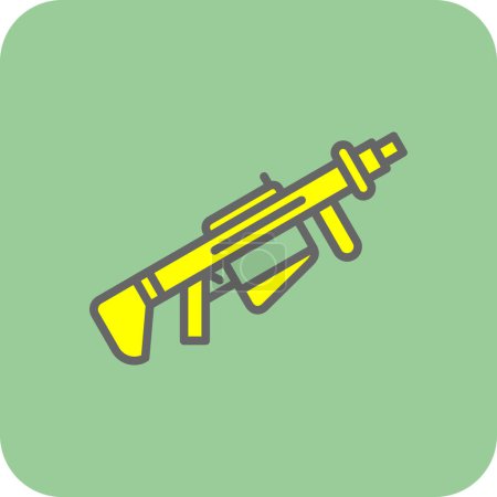 Téléchargez les illustrations : Grenade lanceur vectoriel illustration simple fond de conception - en licence libre de droit