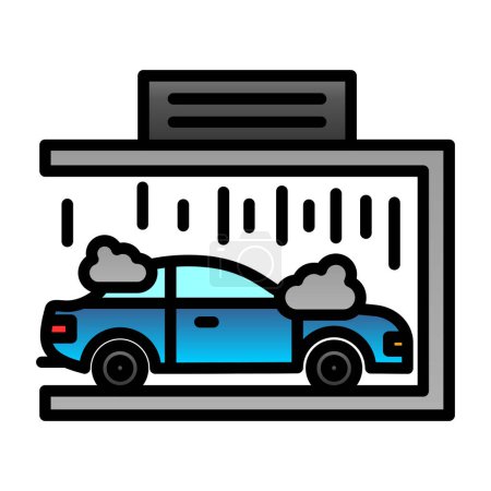 Téléchargez les illustrations : Icône de lavage de voiture illustration vectorielle - en licence libre de droit