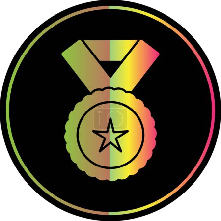 Illustration for Medal with star. web icon simple illustration - Royalty Free Image