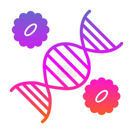 Téléchargez les illustrations : Icône web génie génétique, illustration vectorielle - en licence libre de droit