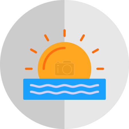 Illustration for Flat Sunrise icon vector illustration  design - Royalty Free Image