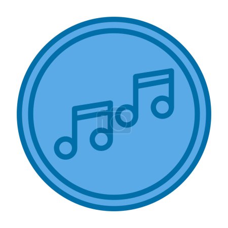 Illustration for Music notes web icon design - Royalty Free Image