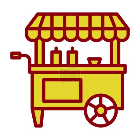 Illustration for Simple Food cart icon, vector illustration - Royalty Free Image