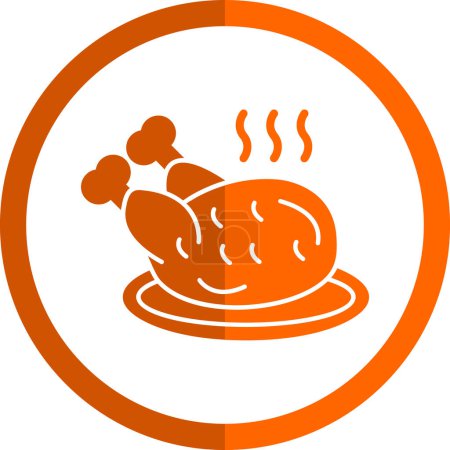 Illustration for Fried chicken icon, vector illustration simple design - Royalty Free Image