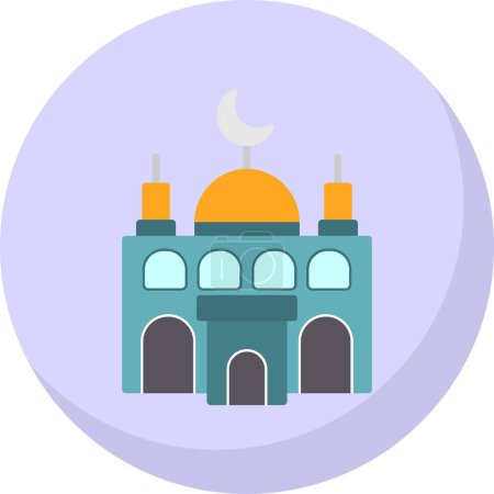 Ilustración de Icono de mezquita, ilustración vectorial diseño simple - Imagen libre de derechos